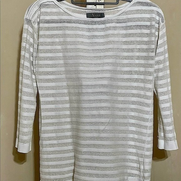 ALTAR’D STATE NATURALS WOMENS SZ MEDIUM STRIPED LONG SLEEVE TEE - Picture 1 of 6